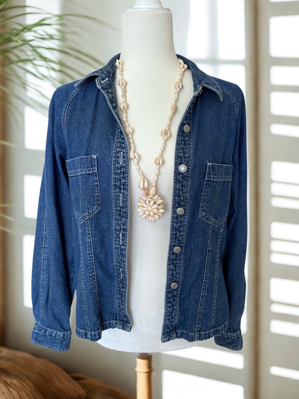 Dockers Classic Denim Long Sleeved Button-Up Jacket - Blue